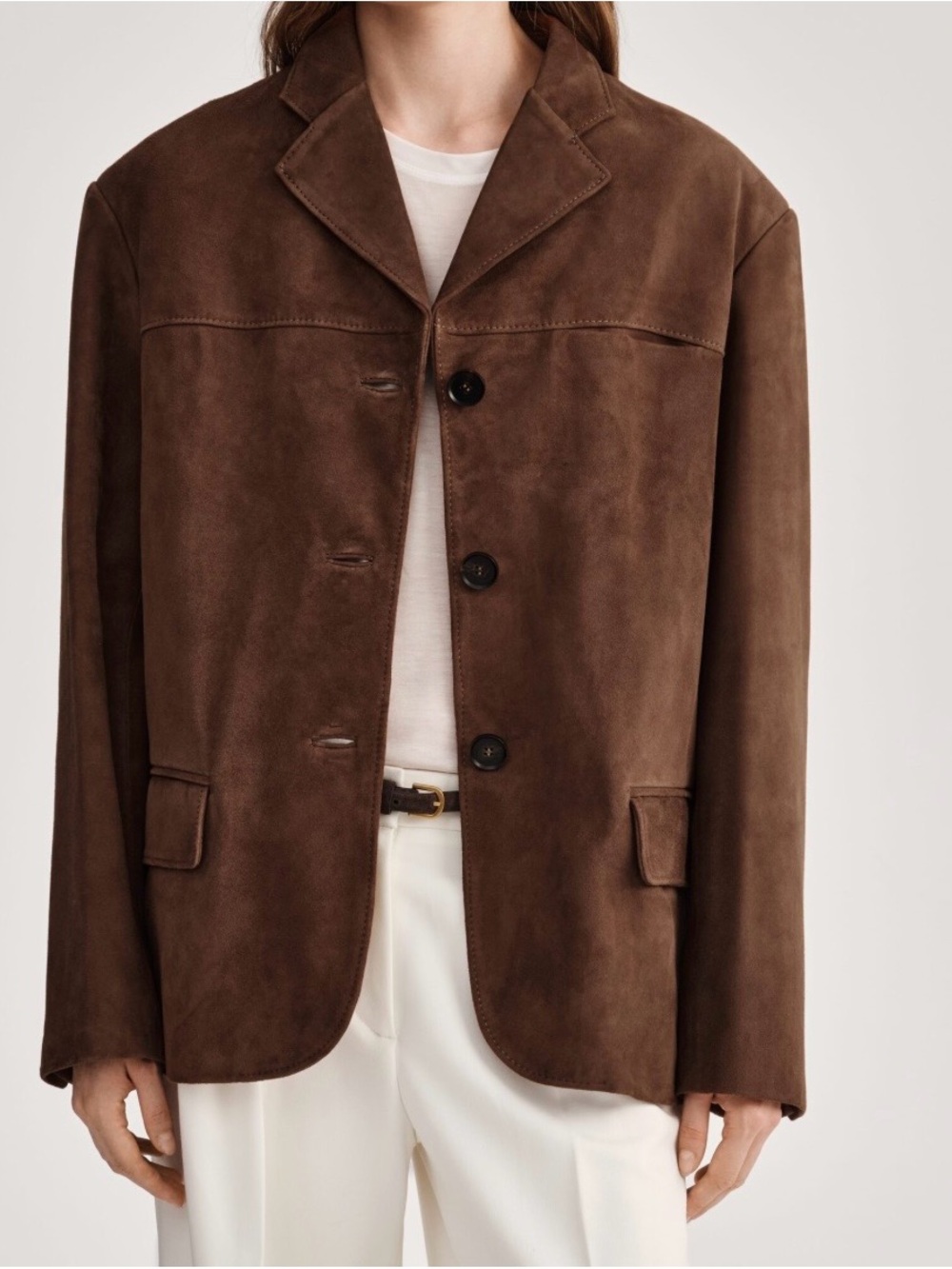 Rockabi single-breasted suede jacket
